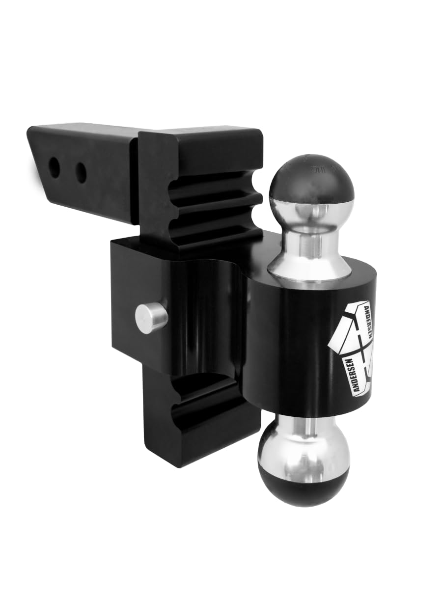 Andersen Hitches | 3456-25 | Heavy Duty Anodized Aluminum Bumper Pull Trailer Hitch | Black Anodized Rapid Hitch | 6" Drop, 2-1/2" Shank, 2" x2-5/16 Greaseless Ball