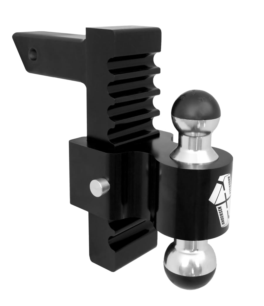 Andersen Hitches | 3456-25 | Heavy Duty Anodized Aluminum Bumper Pull Trailer Hitch | Black Anodized Rapid Hitch | 6" Drop, 2-1/2" Shank, 2" x2-5/16 Greaseless Ball