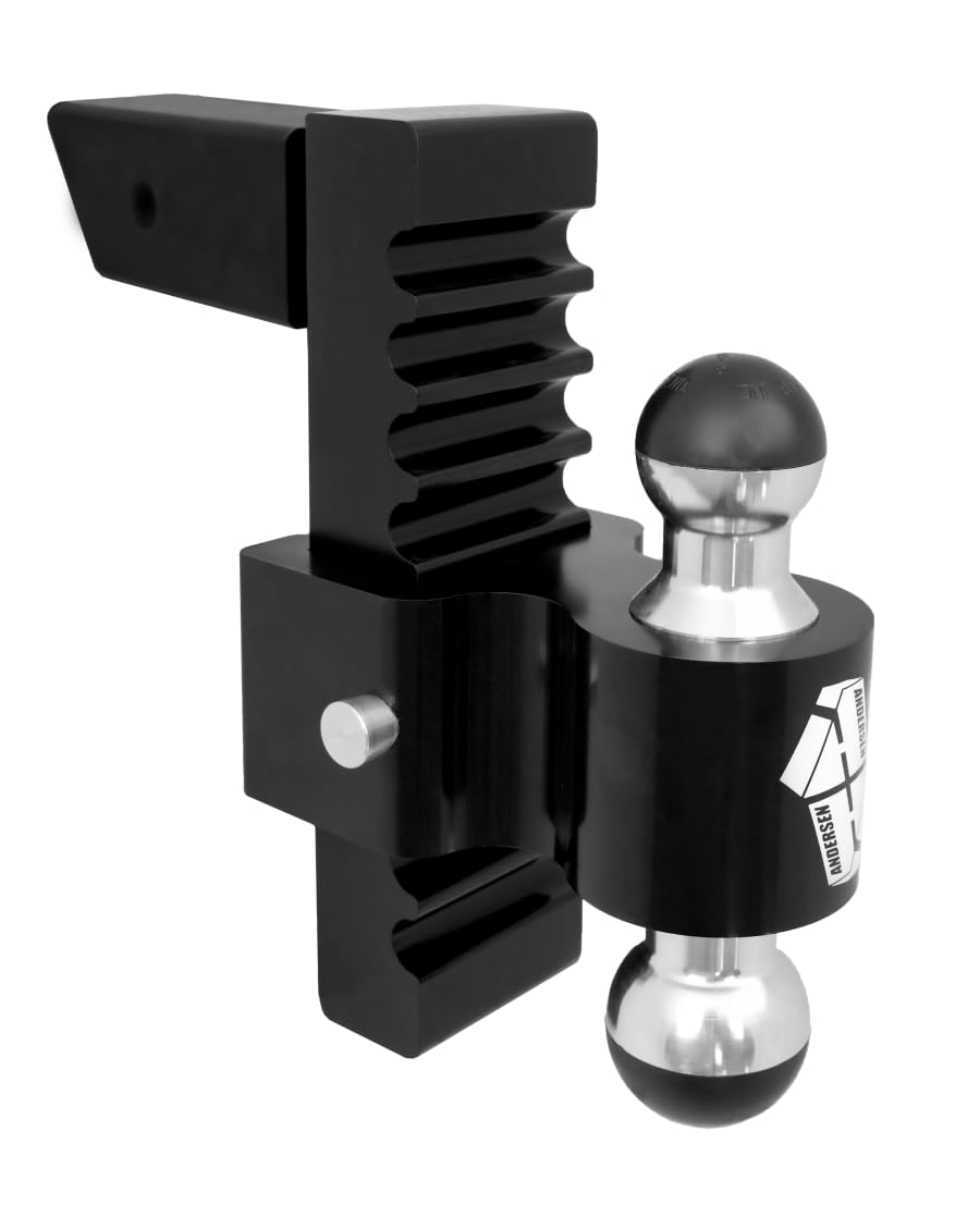 Andersen Hitches | 3456-25 | Heavy Duty Anodized Aluminum Bumper Pull Trailer Hitch | Black Anodized Rapid Hitch | 6" Drop, 2-1/2" Shank, 2" x2-5/16 Greaseless Ball