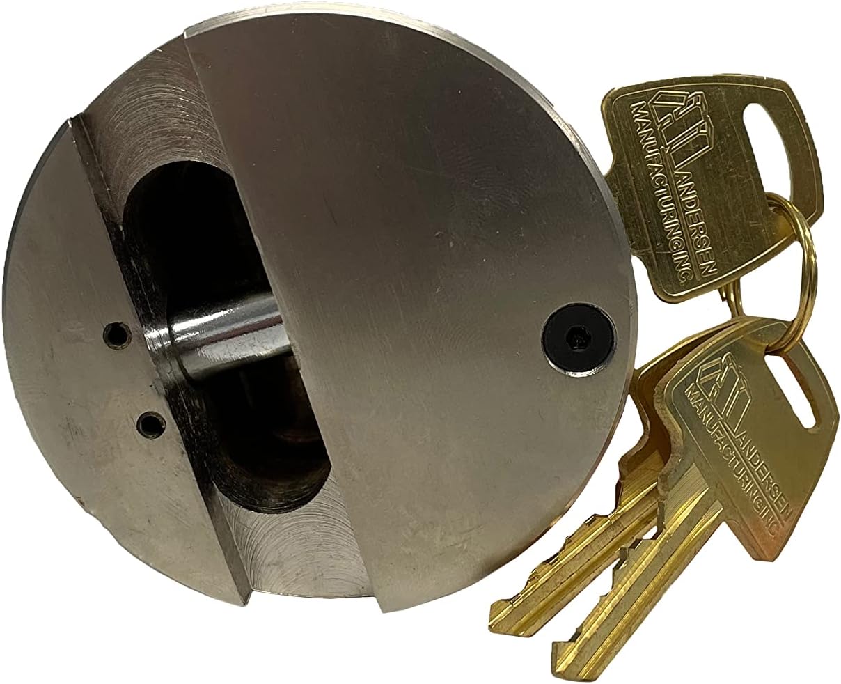 Andersen Hitches | Trailer Door Puck Lock | Bolt Cutter Proof