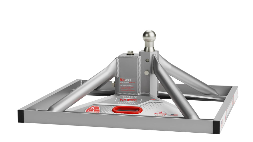ANDERSEN HITCHES | Ultimate 5th Wheel Connection | 9" Tall Base Lowered for Flatbed Trucks | Aluminum Fifth Wheel Hitch | Trailer Towing Accessories | 24,000 lbs GTWR and 4,500 lb tongue weight | 3221