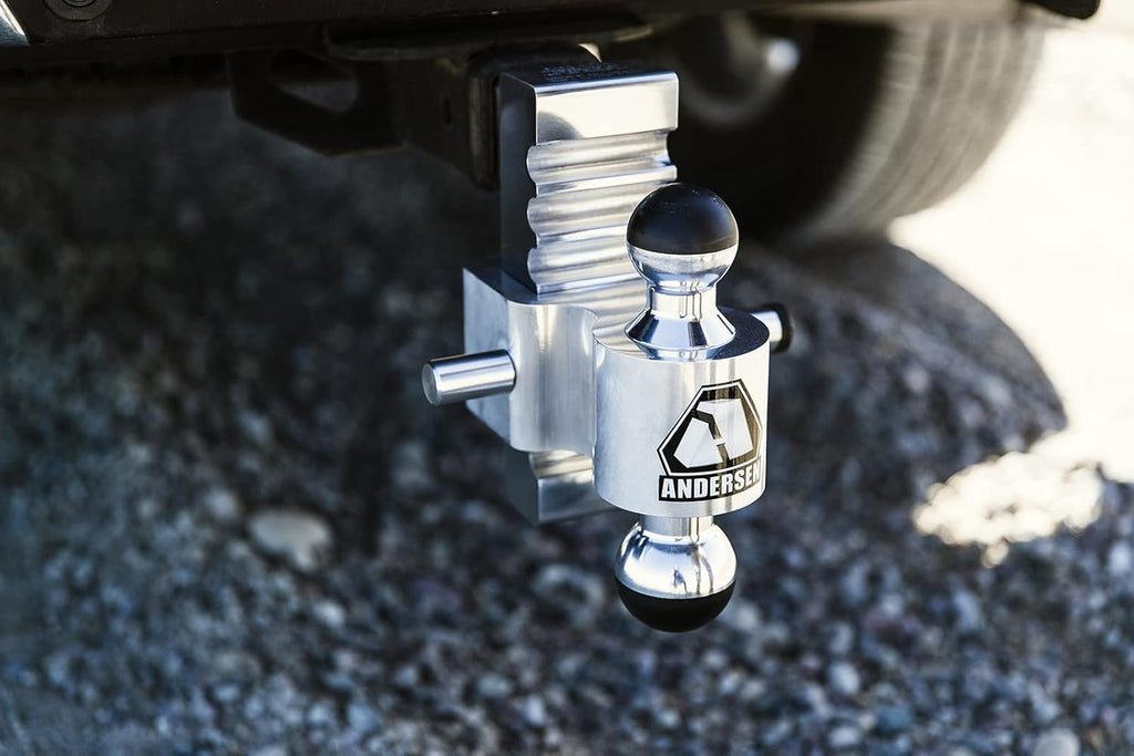 ANDERSEN HITCHES | Rapid Hitch | Best Adjustable Ball Mount | 6" Drop/Rise, 2 - 2-5/16" Plate Steel Dual Ball | Fits 2" Receiver | 3410