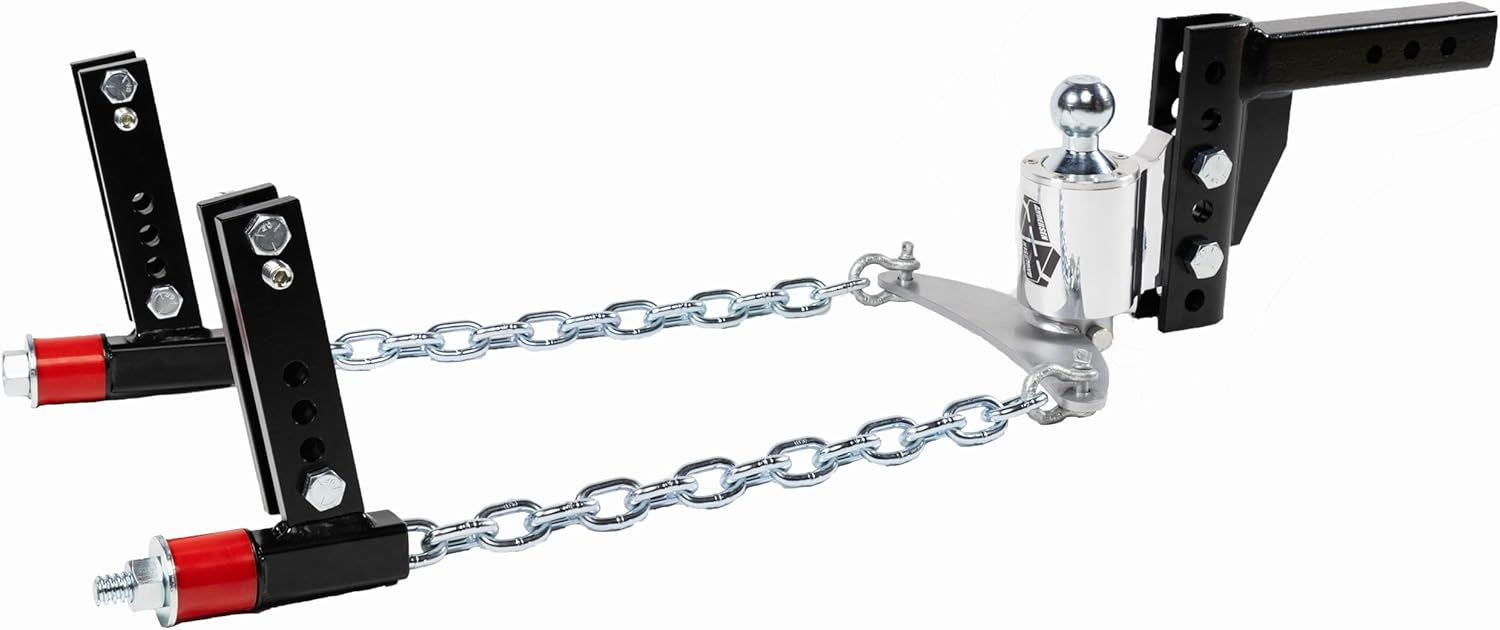 ANDERSEN HITCHES | 3302 | Weight Distribution Hitch | 2" Shank, 6" Drop, 2" Ball, 10K GTWR, 3/4/5/6" Brackets | Bounce and Sway Control | Towing Accessories