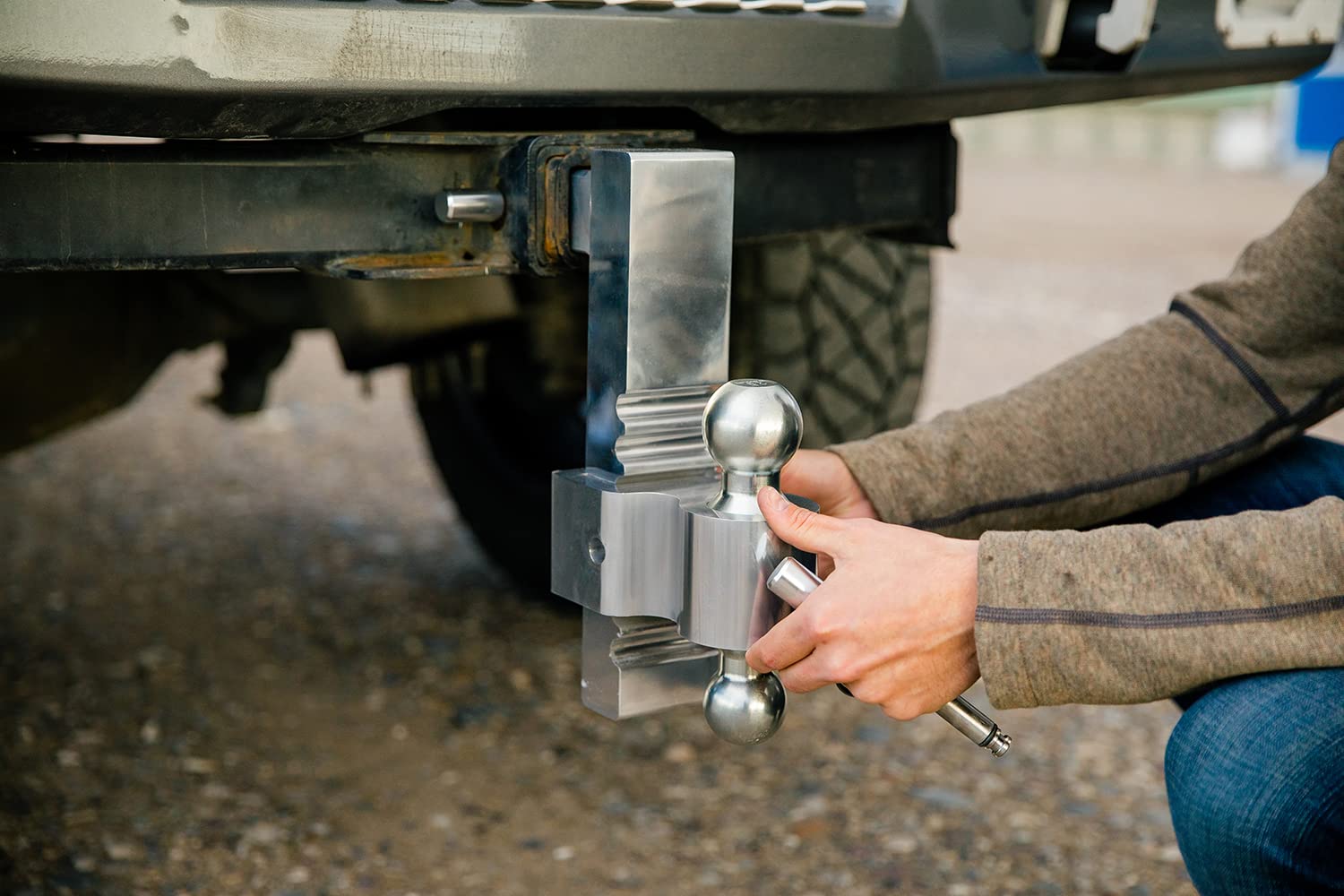 ANDERSEN HITCHES | 4" Drop/Rise | Adjustable Rapid Hitch with 2x2-5/16 inch Greaseless AlumiBall | FIfth Wheel Trailer Hitch | Tow Accessories | 3461