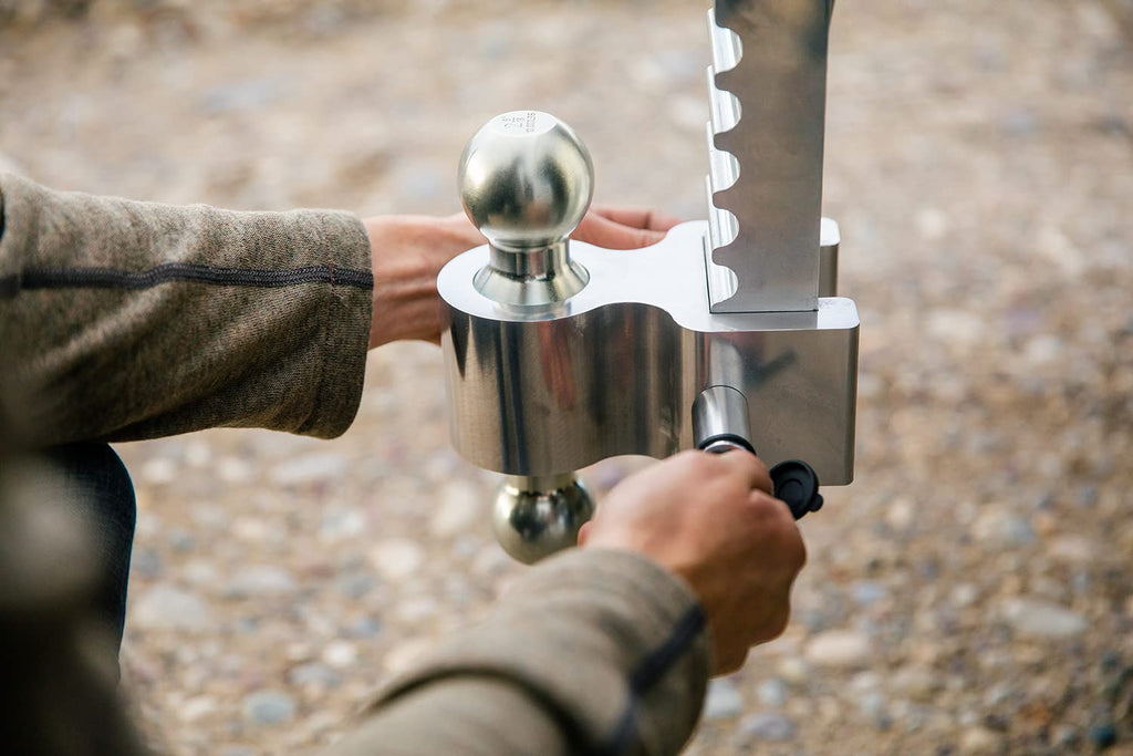 ANDERSEN HITCHES | 4" Drop/Rise | Adjustable Rapid Hitch with 2x2-5/16 inch Greaseless AlumiBall | FIfth Wheel Trailer Hitch | Tow Accessories | 3461