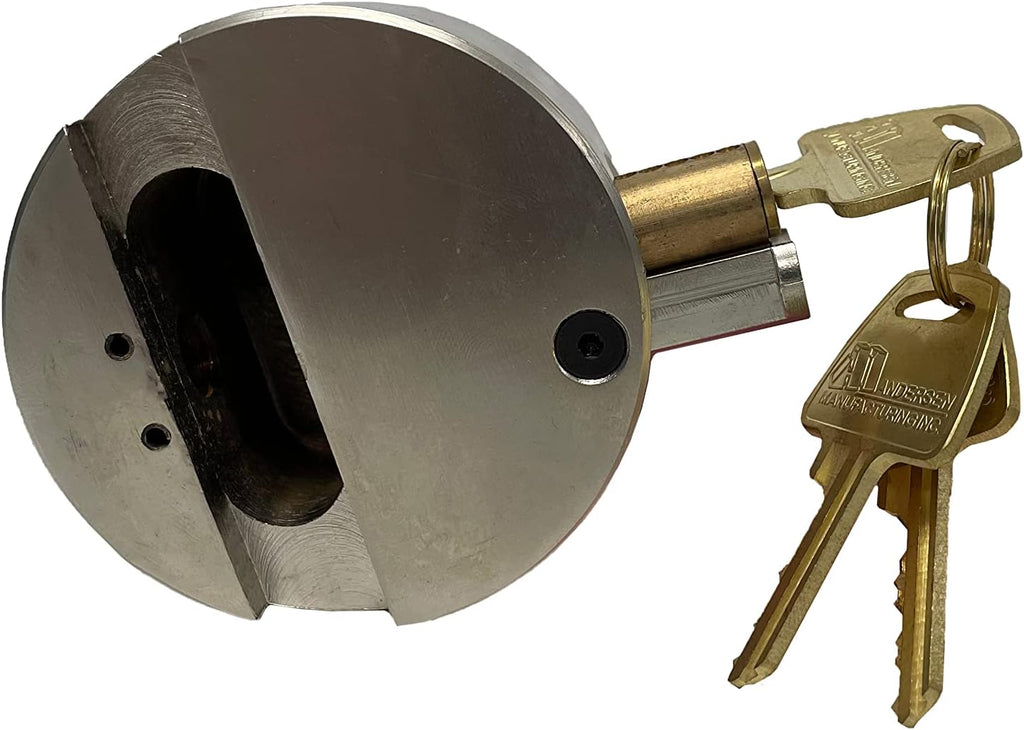 Andersen Hitches | Trailer Door Puck Lock | Bolt Cutter Proof