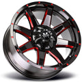 M08 Gloss Black Candy Red Milled