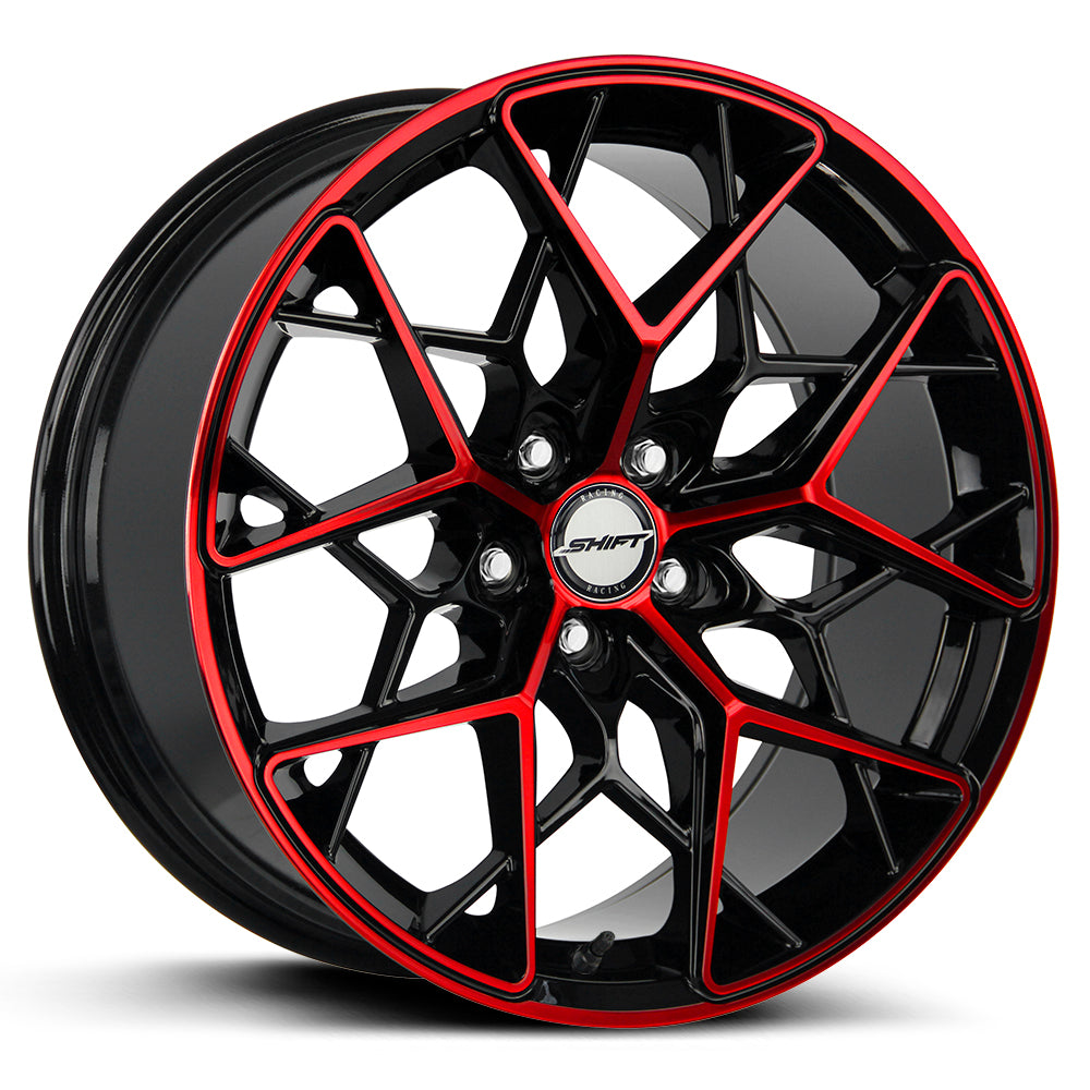 Piston Gloss Black Candy Red Machine