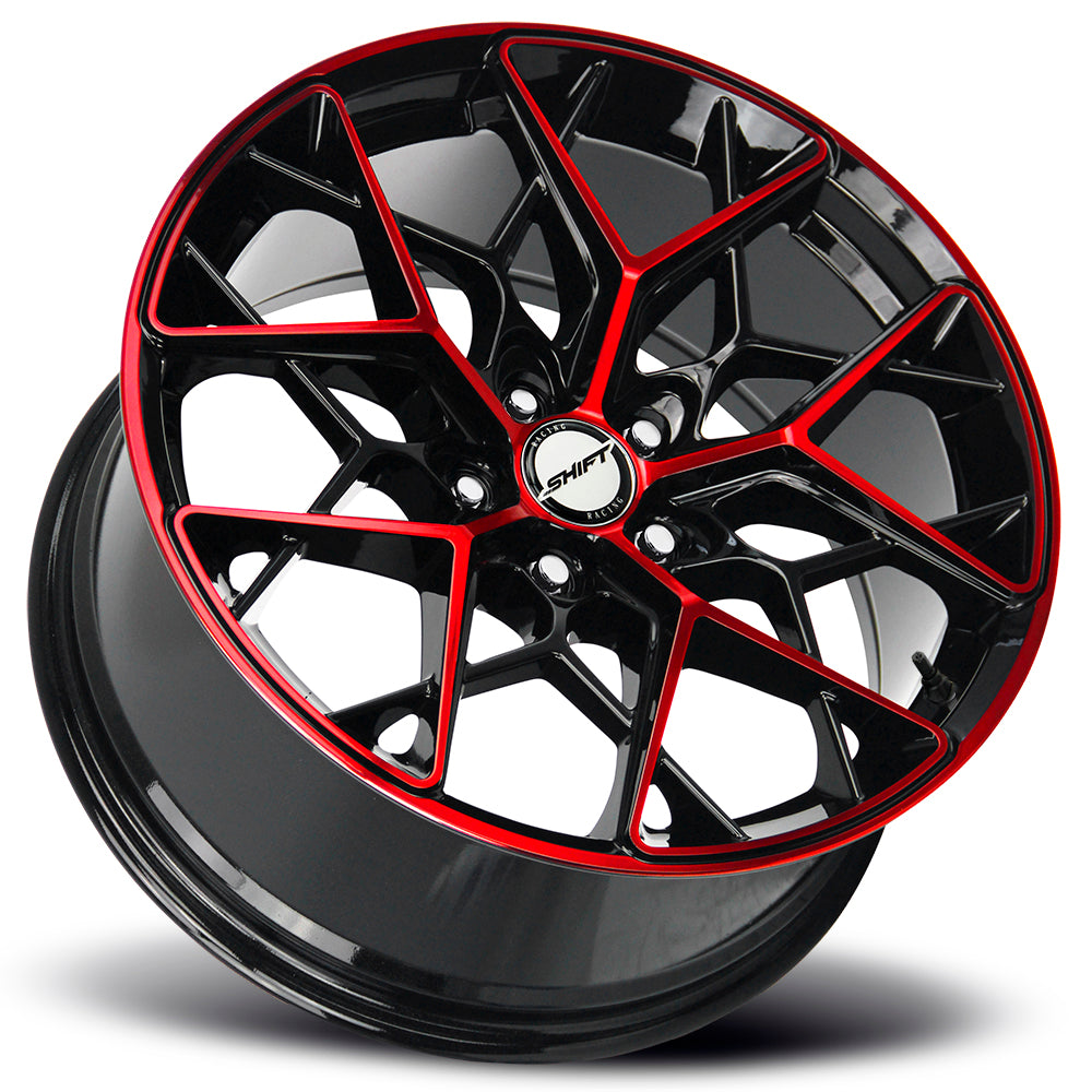 Piston Gloss Black Candy Red Machine