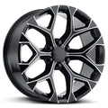 Snowflake Gloss Black Milled