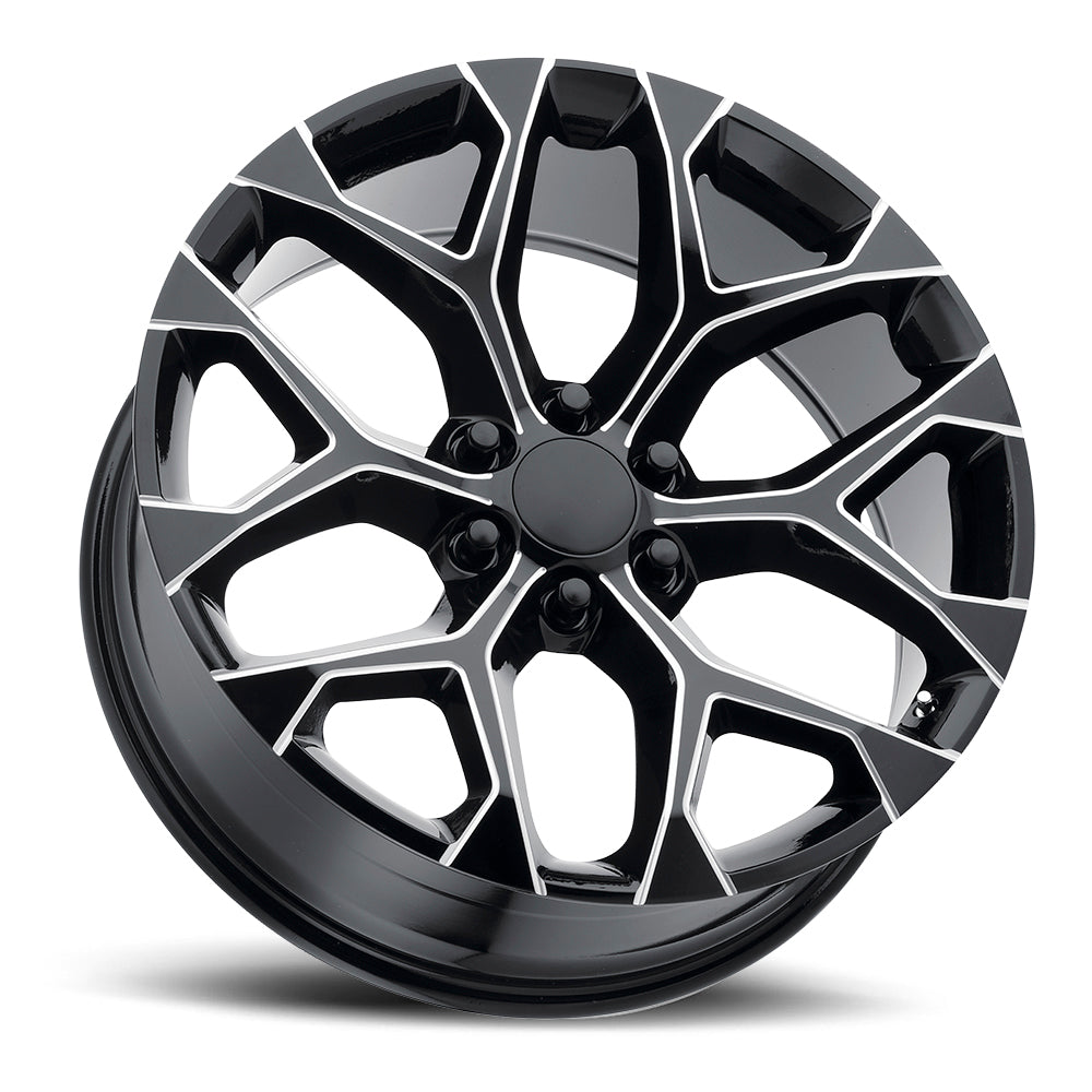 Snowflake Gloss Black Milled