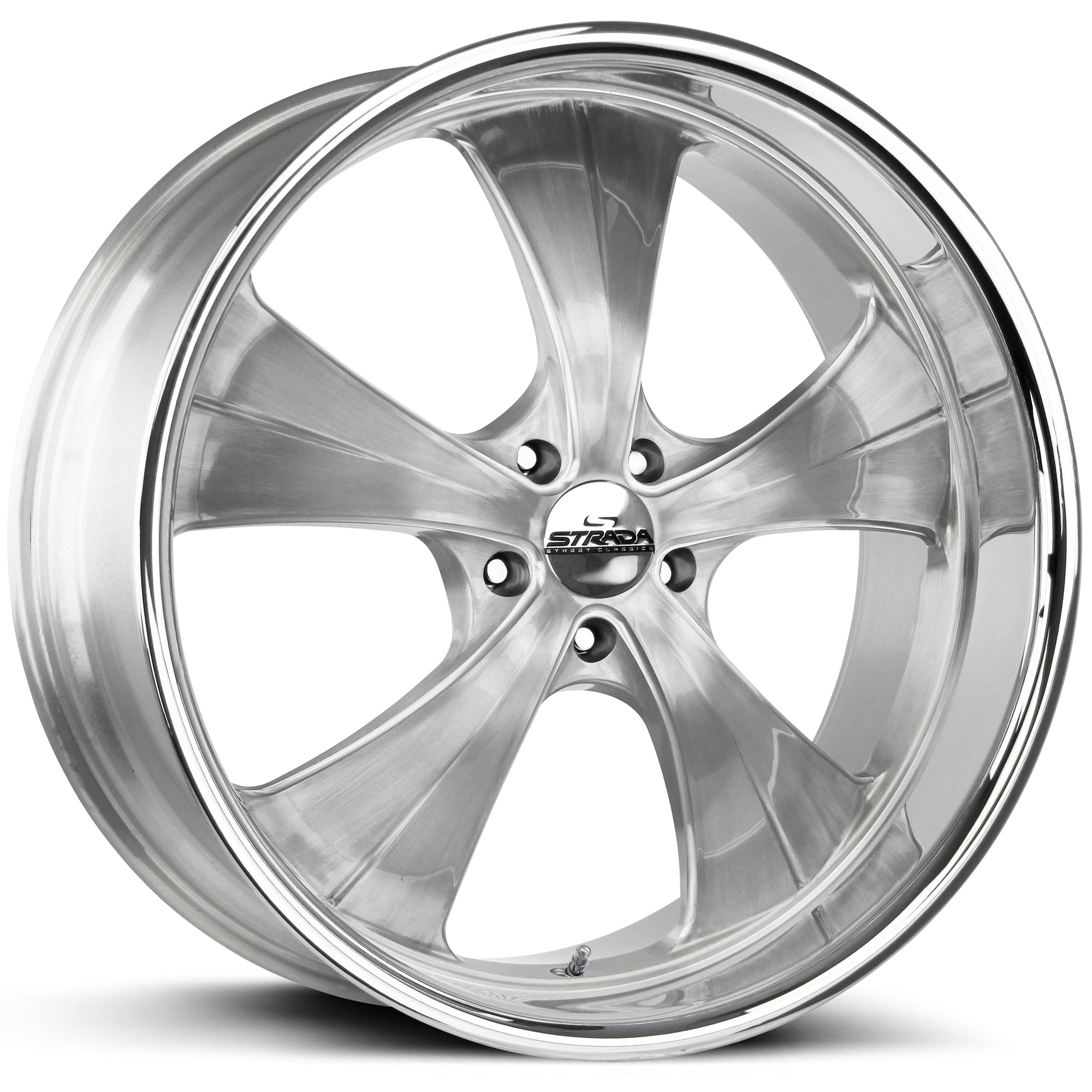 Old Skool Brushed Face Silver Milled Stainless Steel Lip