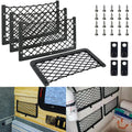 4PCS Framed Car Mesh Storage Net Bags 36x18CM Organizer Pockets Black