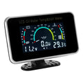 3 in 1 LCD Gauge Oil Temperature Water Temperature And Voltmeter Black