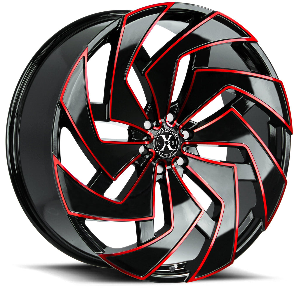 X04 Gloss Black Candy Red Milled