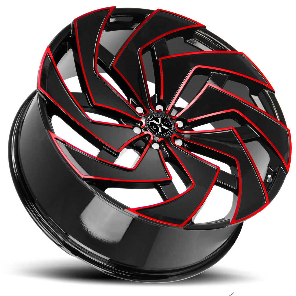 X04 Gloss Black Candy Red Milled